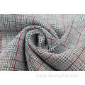 Red Checkered Jacquard Fabric In Black And White